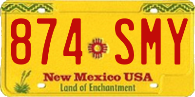 NM license plate 874SMY