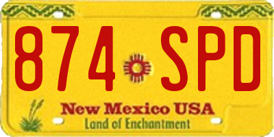 NM license plate 874SPD