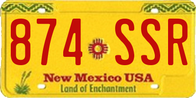 NM license plate 874SSR