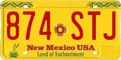 NM license plate 874STJ