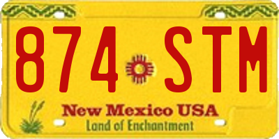 NM license plate 874STM