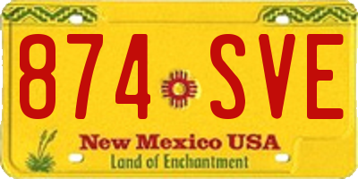 NM license plate 874SVE