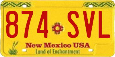 NM license plate 874SVL