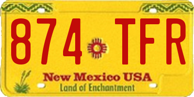 NM license plate 874TFR