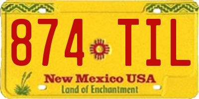 NM license plate 874TIL