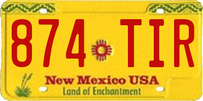 NM license plate 874TIR