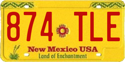 NM license plate 874TLE