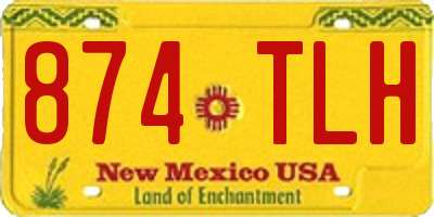NM license plate 874TLH