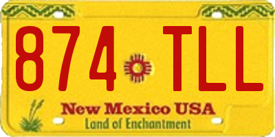 NM license plate 874TLL