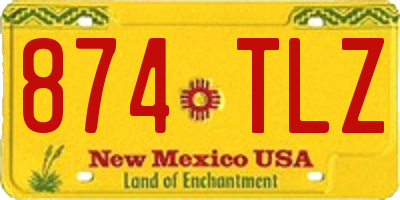 NM license plate 874TLZ