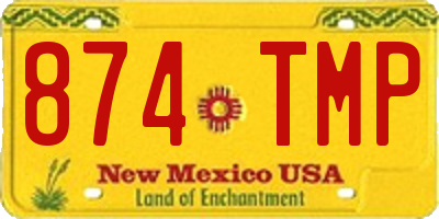 NM license plate 874TMP