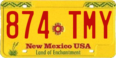 NM license plate 874TMY