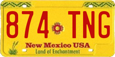 NM license plate 874TNG