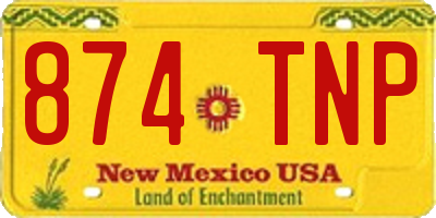 NM license plate 874TNP