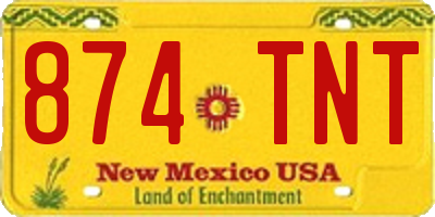 NM license plate 874TNT