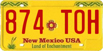 NM license plate 874TOH