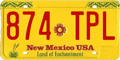NM license plate 874TPL