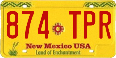 NM license plate 874TPR