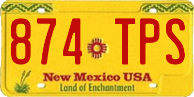 NM license plate 874TPS