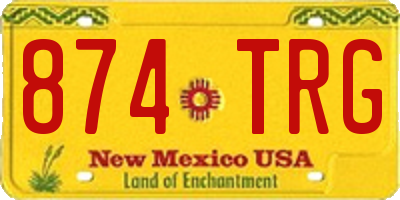NM license plate 874TRG