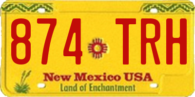 NM license plate 874TRH