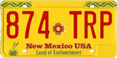 NM license plate 874TRP