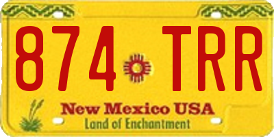 NM license plate 874TRR