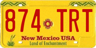 NM license plate 874TRT