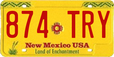 NM license plate 874TRY