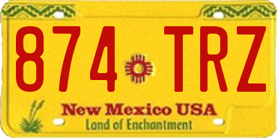 NM license plate 874TRZ