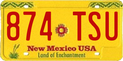 NM license plate 874TSU