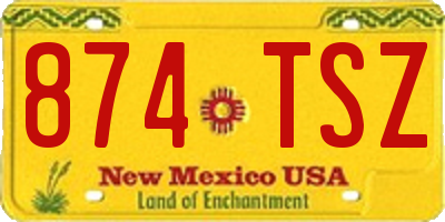NM license plate 874TSZ