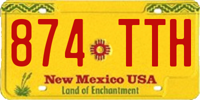 NM license plate 874TTH