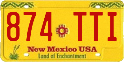 NM license plate 874TTI
