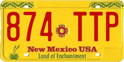 NM license plate 874TTP