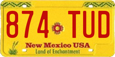 NM license plate 874TUD