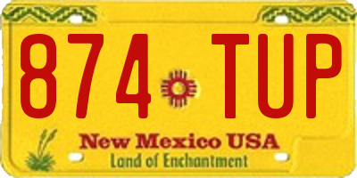 NM license plate 874TUP