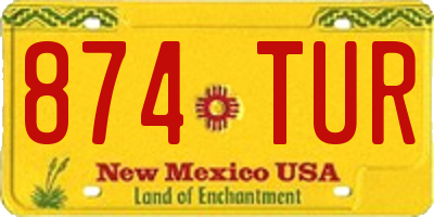NM license plate 874TUR