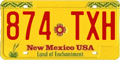 NM license plate 874TXH