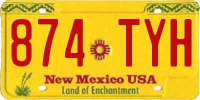 NM license plate 874TYH