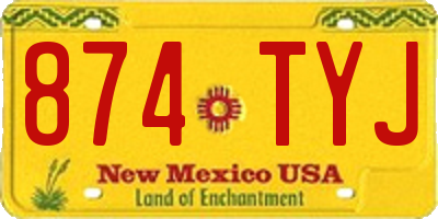 NM license plate 874TYJ
