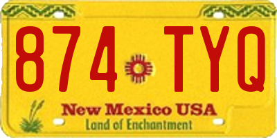 NM license plate 874TYQ