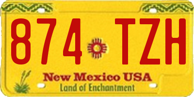 NM license plate 874TZH