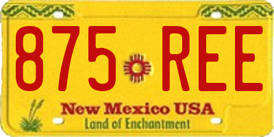 NM license plate 875REE