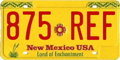 NM license plate 875REF