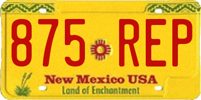 NM license plate 875REP