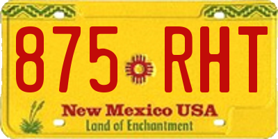 NM license plate 875RHT