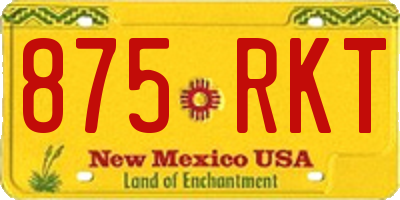 NM license plate 875RKT