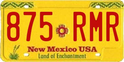 NM license plate 875RMR