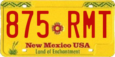NM license plate 875RMT